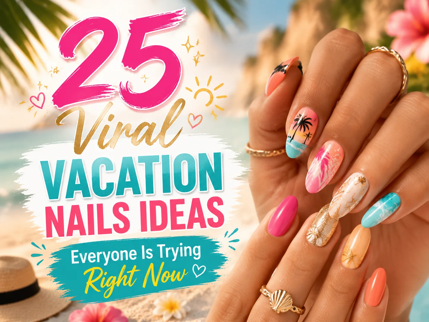 25 Viral Vacation Nails Ideas Everyone Is Trying Right Now
